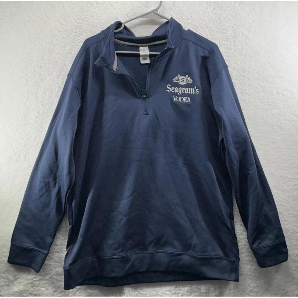 Seagrams Vodka 1/4 Zip Pullover Golf Sweater Mens Large New